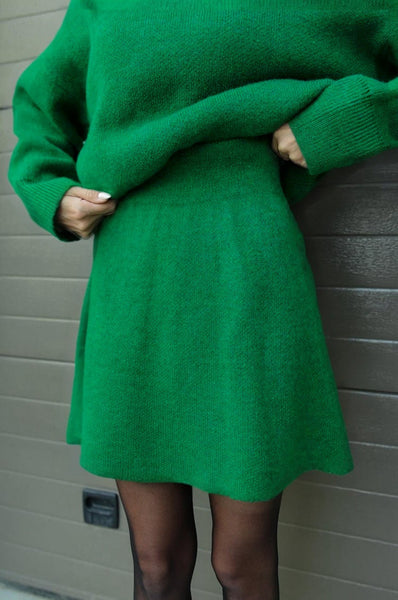 Green Skirt Set