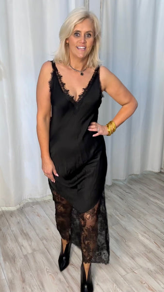 Black Nadine Lace Dress