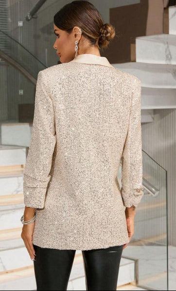 Gold Sequin Blazer